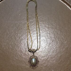 Gold and Pearl Vintage-Inspired Necklace
